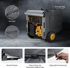 Generator Cover Waterproof 5000-10000W Heavy Duty Outdoor Open Frame Universal