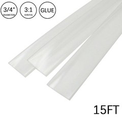 3:1 Heat Shrink Tube-3/4″ Clear Dual Wall Marine Adhesive Glue Lined Waterproof