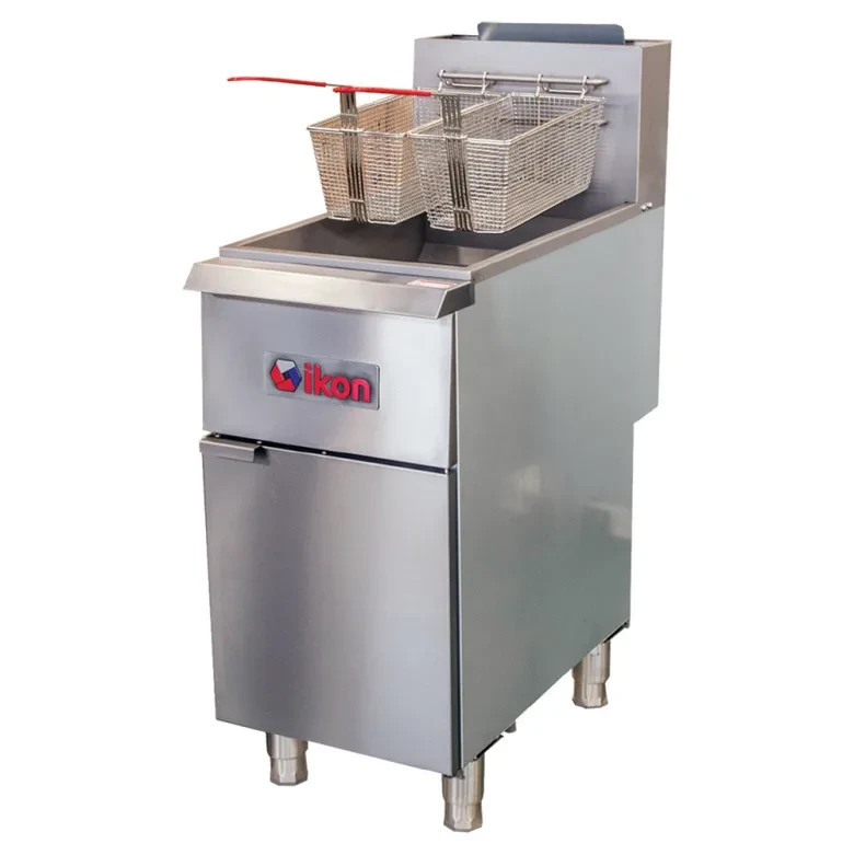 IKON IGF4050NG Commercial gas fryer, floor model with two baskets