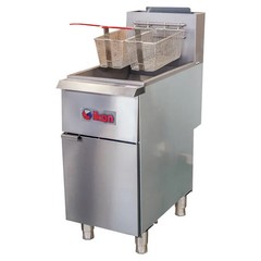 IKON IGF4050NG Commercial gas fryer, floor model with two baskets
