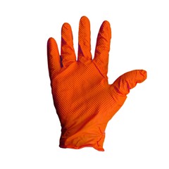Wolverine Orange Nitrile Gloves, 8 Mil, Raised Diamond Texture 1000 Pcs X-Large