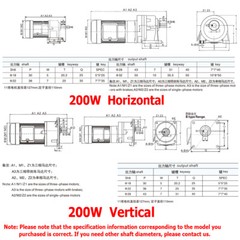 28mm High-Quality 200W Electric Gear Motor Speed Reduction Variable Single Phase