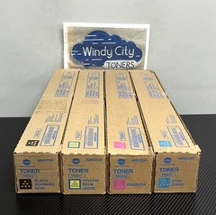 Konica Minolta TN221 CMYK Toner Cartridges Set, Bizhub C227, C287