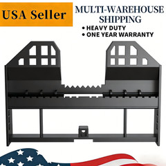 Heavy-Duty Pallet Fork Frame with 2″ Receiver for Skid Steer Tractors 4000 LBS