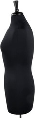 Women’s Dressmaker Form Seamstress Black Jersey Mannequin Size 8 Wood Base