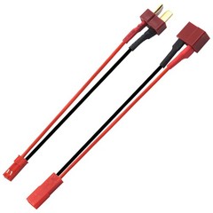 1 Pair 10CM 20AWG T Plug to JST Connector Adapter, RC Lipo Battery Charger