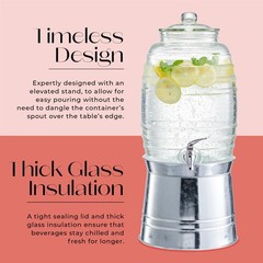Style Setter Oak Grove Glass Beverage – 2.5 Gallon Drink