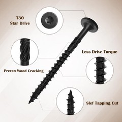 3 Inch Deck Screws 50 Pack Heavy-Duty Rust Resistant Timber Screws