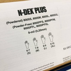 Showa 8005PFM N-DEX Plus Disposable Nitrile Glove 7-8 Medium Powder Free 1000pcs