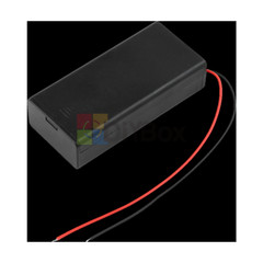 3.7V 2 x18650 Battery Holder Box Storage Case Parallel Battery Holder With Cable