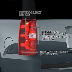 Red Tail Light Assembly,Tail Lamps Rear Lights,w/Blubs,Compatible with