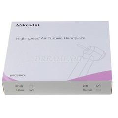 10 x US Ship Denshine 4 Hole Dental LED High Speed Handpiece E-generator Turbine