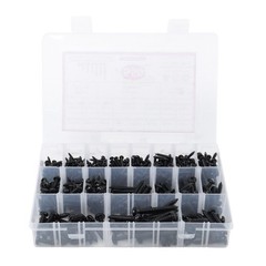 550Pcs 304 Stainless Steel Black Wood Screws, Phillips Pan Head Assortment Kit