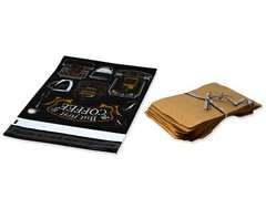 10×13 Inch Coffee Designer Mailers, Designer Self Sealing Shipping Mail Bags for