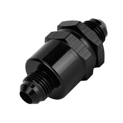 Black Aluminium -6 AN to AN6 Flare Inline Check Valve -Black