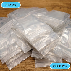 2000 Pack 2 Mil 2″x3″ Plastic Clear Small Reclosable Poly Bags Zipper Baggies
