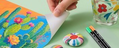 72 Colors Acrylic Paint Markers, Dual Tip Acrylic Paint Pens with Brush Tip &