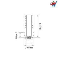 Dental Straight Shoulder Abutment Conical Connection NP Narrow Platform 5pcs