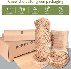 Eco-Friendly Honeycomb Packing Paper – 15″ x 500′ with Easy Dispense Box