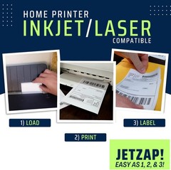 JETZAP Pre-Cut 4×6 Shipping Labels | Work on 4” x 6” [15x10cm] pre-cut, White