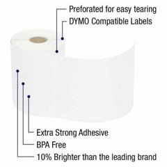 12 Rolls 220 DYMO 4XL Direct Thermal Shipping Labels 4″ x 6″ 1744907 Compatible