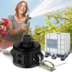 275 330 Gallon IBC Tote Water Tank Drain Adapter 2″Cam Lock for Garden Hose 3/4″