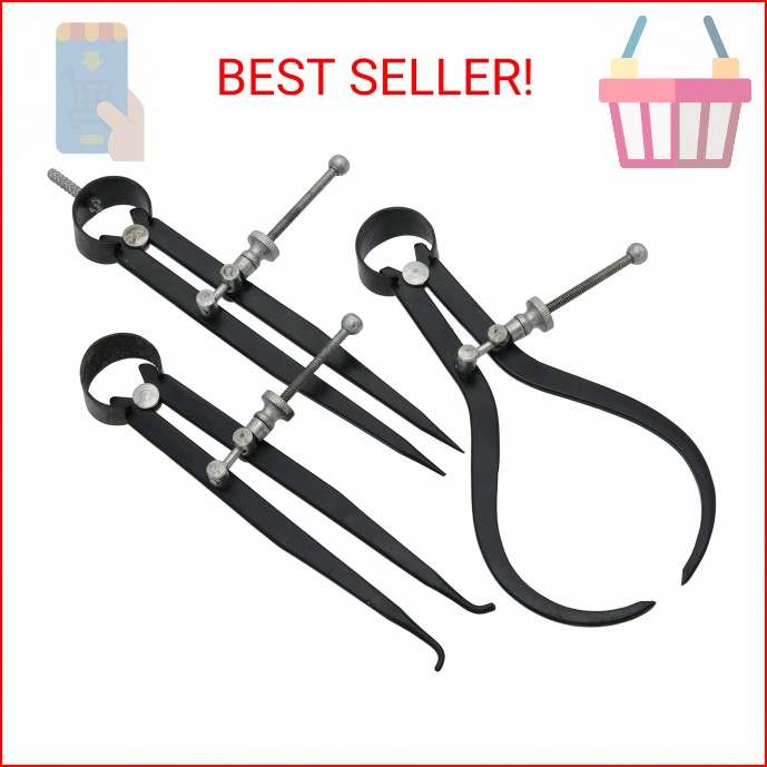 3 Inside Outside Divider Calipers Machinist Tool Set 6″