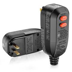GFCI Replacement Plug Assembly Auto Reset 15 Amp 2 Prongs, 5 Years Warranty, Gro