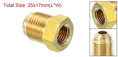 1/4 Inch Female Flare x 3/8 Inch Male Flare Connector SAE 45 Degree Flare