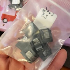 NEW LOT of 6 AMP TE Jack Modular Connector 6p6c 6-Pin 90 deg Angle # 557314-1