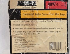 UNCLE MIKE’S #8897-1 Laminated Radio Case – Swivel Belt Loop – Size 1 – New