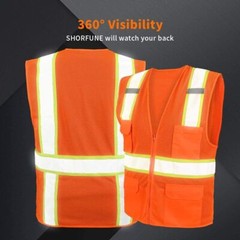 U.S MILITARY VETERAN U.S FLAG SAFETY PPE FOR WORK REFLECTIVE VEST SIZE M-4XL