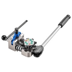 Hardened Carbon Steel Flaring Kit: 45° Die Head, 4 Sizes, Tube Cutter Included