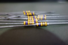 10 EA Allen Bradley 470K 1/2W 5% Carbon Comp Resistors NOS