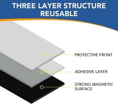 Versatile 8″ x 10″ Flexible Magnetic Sheets with Adhesive Backing – 6 Pack
