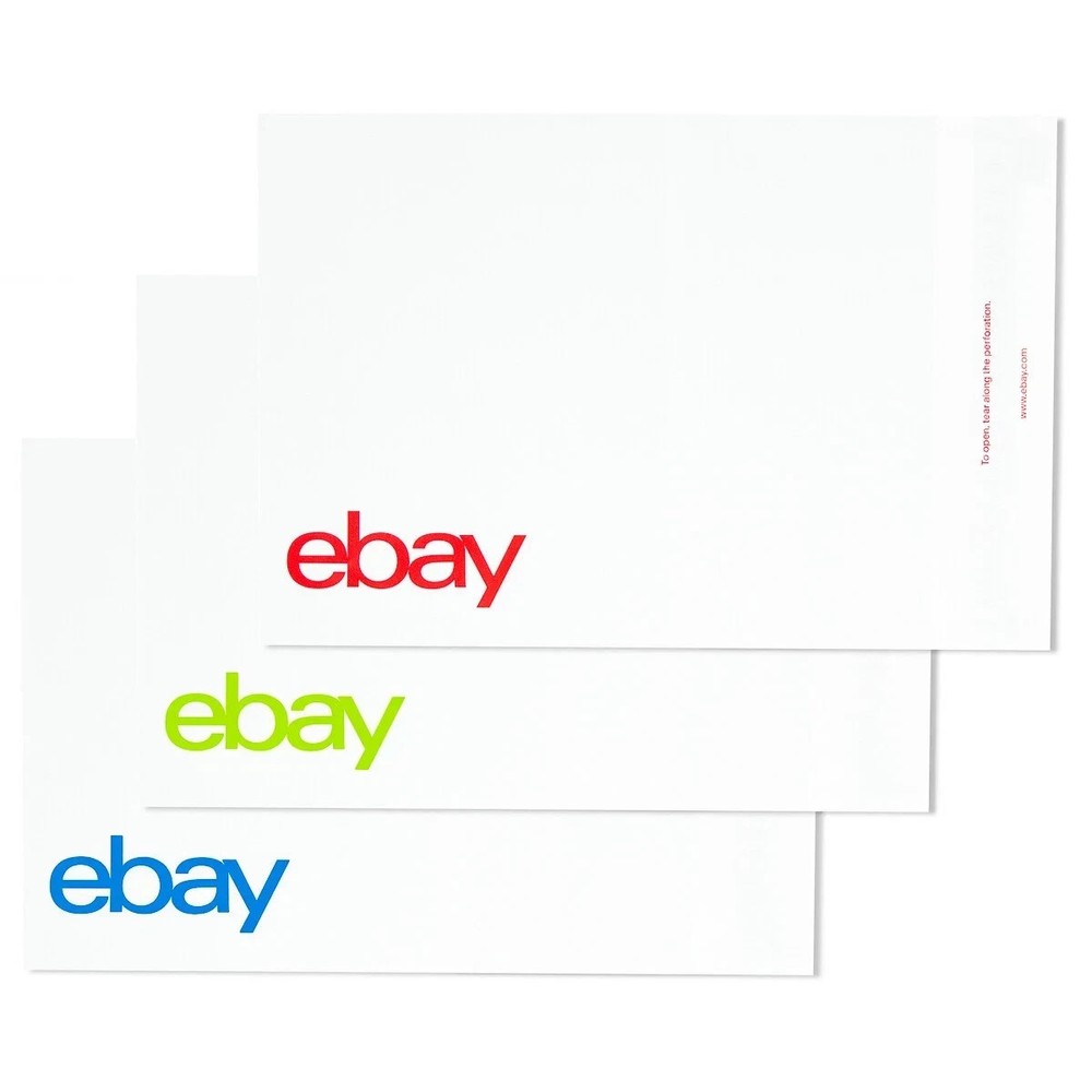 24 New eBay-Branded Polymailer red blue green 9″ x 11.5″ (No Padding) 1d