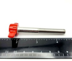5/16″-24 Thumb Screw Bolts Fine Thread with Red Tee Wing Butterfly Clamping Knob