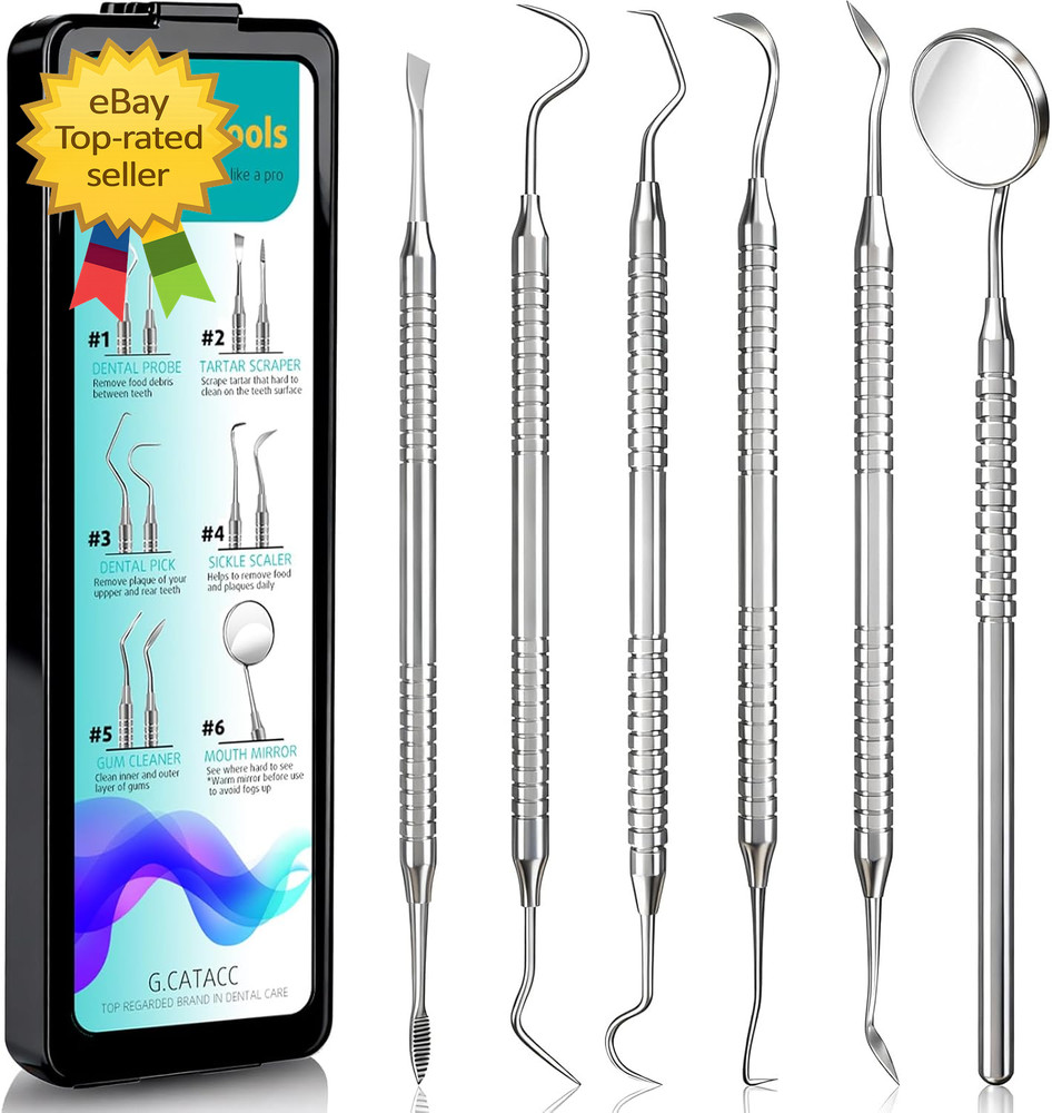 Dental Tools, Dental Pick for Teeth Cleaning, Stainless Steel Hygiene Kit