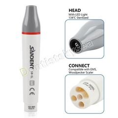 HW-6L Dental Ultrasonic Scaler Handpiece with LED Fit EMS Woodpecker SATELEC NSK