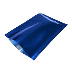 Many Sizes for Glossy Dark Blue Flat Heat-Sealable Foil Open Top Pouch Bag B09