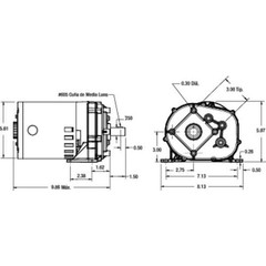 Dayton 1Lpp7 Ac Gearmotor, 600 In-Lb Max. Torque, 6 Rpm Nameplate Rpm, 115V Ac