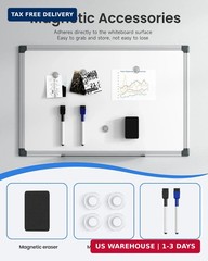 Magnetic White Board Hanging 18″ x 12″ for Wall, Small Dry Erase Board for Kids,