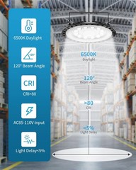 20-Packs 50W UFO high Bay Lights 5000LM Super Bright Warehouse led Light Fixture