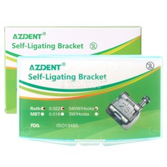 AZDENT Dental Orthodontic Self Ligating Brackets Braces Mini Roth 0.022 Hook 345