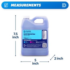 Dry & Dry Blue Silica Gel Beads 2 lbs Reusable 3-5mm Desiccant Blue to Pink