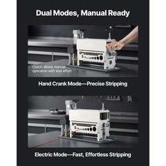Uimoso Electric Wire Stripping Machine 370W Copper Cable Stripper 0.06”-1.57”