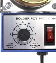 Solder Pot, 150W 110V, 50Mm Soldering Bath Titanium Plate, Capacity 500G 200-450