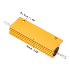 100W 2 Ohm Aluminum Shell Resistor Housing Resistor with Screws 4Set
