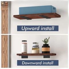 Starunder 4 Pack Floating Shelf Brackets, 4 Inch Heavy Duty Industrial Shelf …