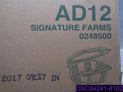 Qty = 200: Gen-Pak AD12 Clear Hinged Plastic Deli Container 12 oz